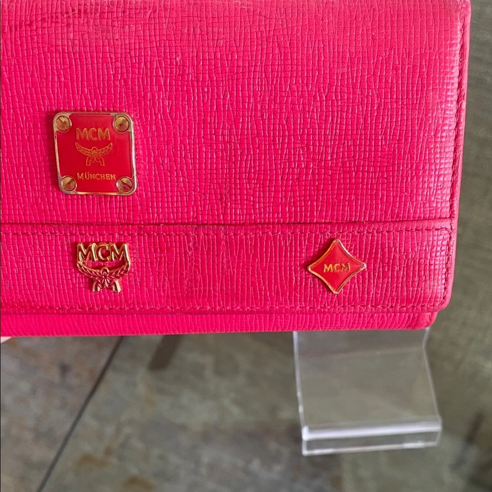 MCM Fuchsia Leather Wallet - Picture 8 of 8